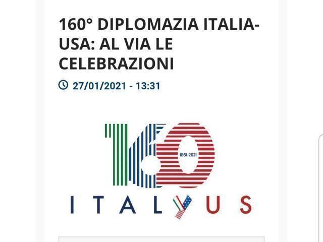 160° Diplomazia Italia-Usa : al via le celebrazioni