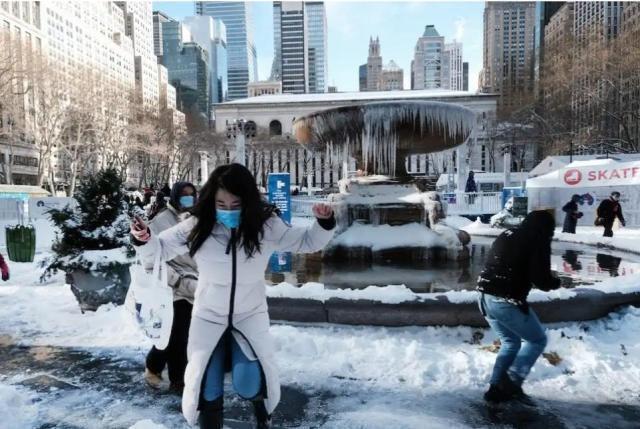 New York La tempesta polare che ha trasformato New York in una città fantasma