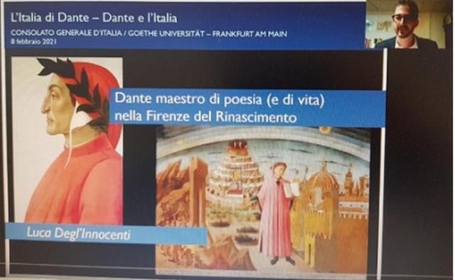 Dante e l’Italia:online la  5°videolezione del consolato generale a Francoforte