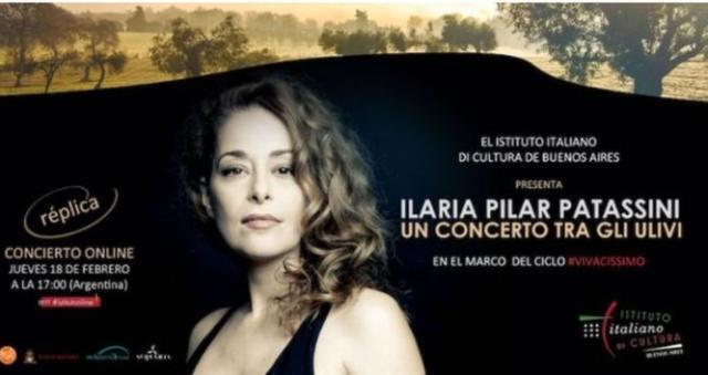 Un concerto tra gli ulivi:Ilaria Pilar Patassini di nuovo per l’IIC di Buenos Aires