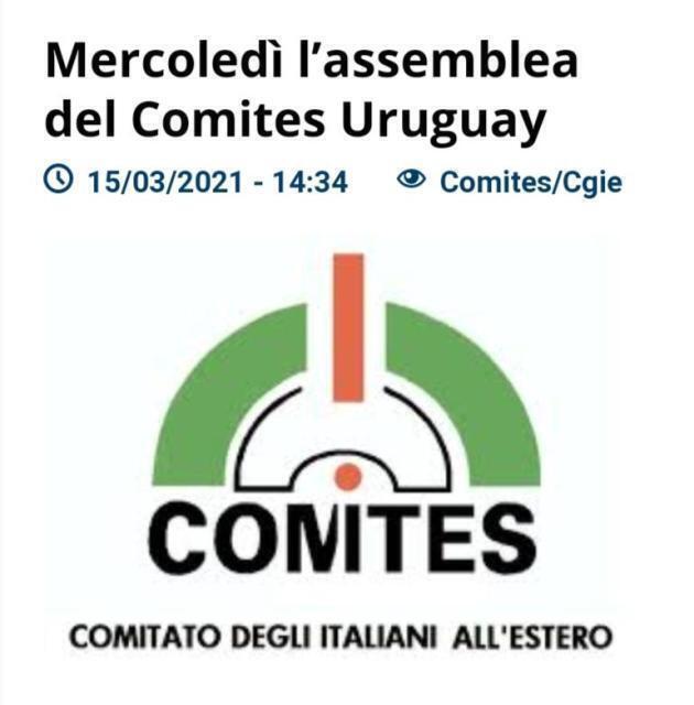 Mercoledì l’assemblea del Comites Uruguay