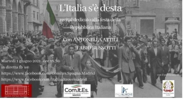 L’Italia s’è desta :il Comites Madrid per la festa della Repubblica