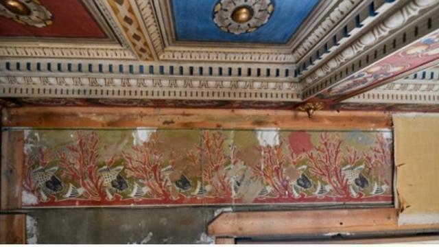 Scoperte decorazioni a parete nella Villa Museo Giacomo Puccini di Torre del Lago
