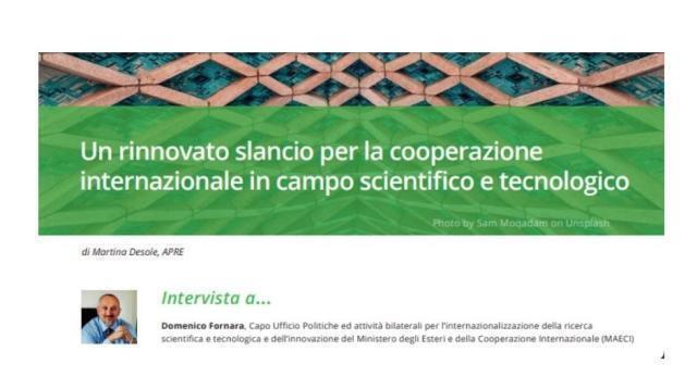 Fornara (Maeci): il futuro è nella cooperazione scientifica e tecnologica tra Stati