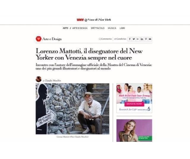 Lorenzo Mattotti: il disegnatore del New Yorker con Venezia sempre nel cuore