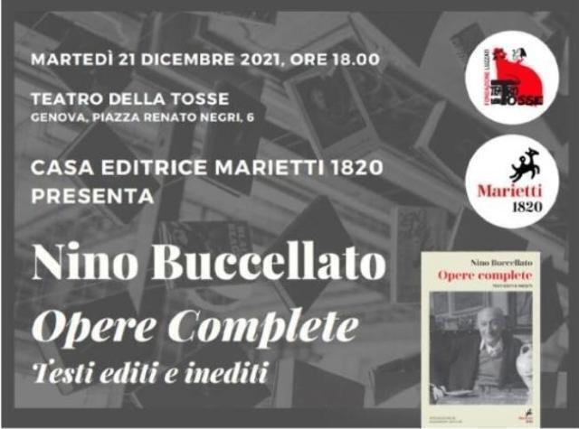 “Nino Buccellato, Opere Complete” a Genova