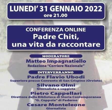 Conferenza on line “Padre Chiti, una vita da raccontare”