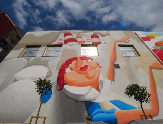 A Napoli un eco-murale anti smog, è il più grande del Sud Italia