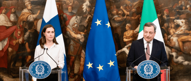 Nato, Draghi: impegno incondizionato Italia a sostegno Finlandia