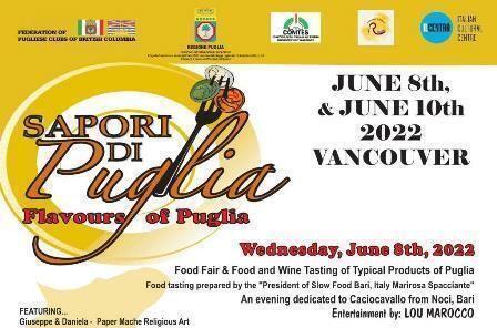 Sapori di Puglia a Vancouver con il Comites