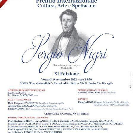 Premio Internazionale Cultura Arte Spettacolo “Sergio Nigri”