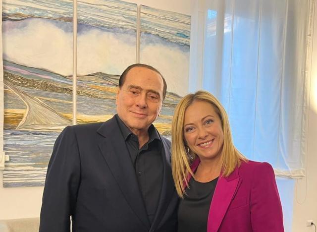 Meloni incontra Berlusconi, centrodestra andrà unito da Mattarella