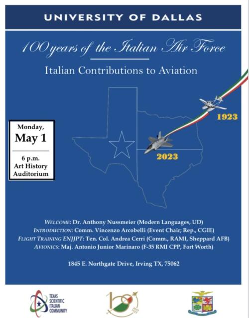 A Dallas- celebrazioni centenario Aeronatica Militare- Il Contributo degli italiani nell’Aviazione