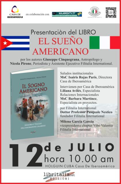 Il libro sull’emigrazione italiana sarà presentato a Cuba