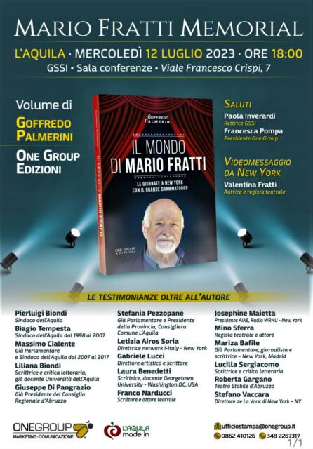 Il mondo di Mario Fratti raccontato da Goffredo Palmerini. Tra utopia sociale e sogno americano