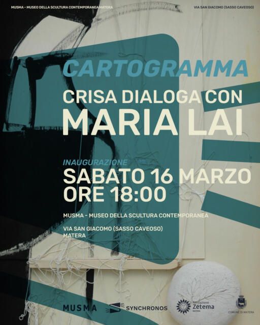 CARTOGRAMMA  la nuova installazione di CRISA in dialogo con  le opere di Maria Lai al MUSMA di Matera